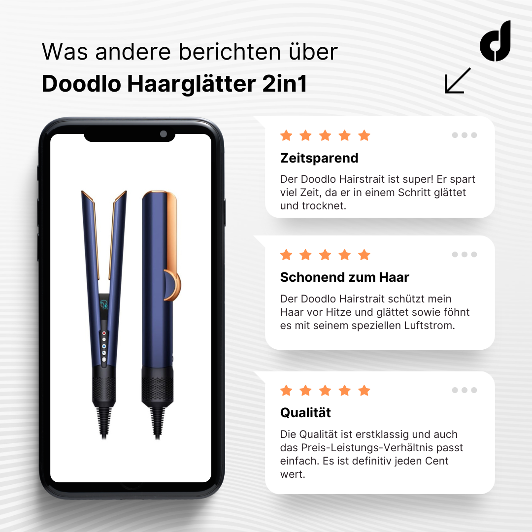 Doodlo Haarglätter 2in1
